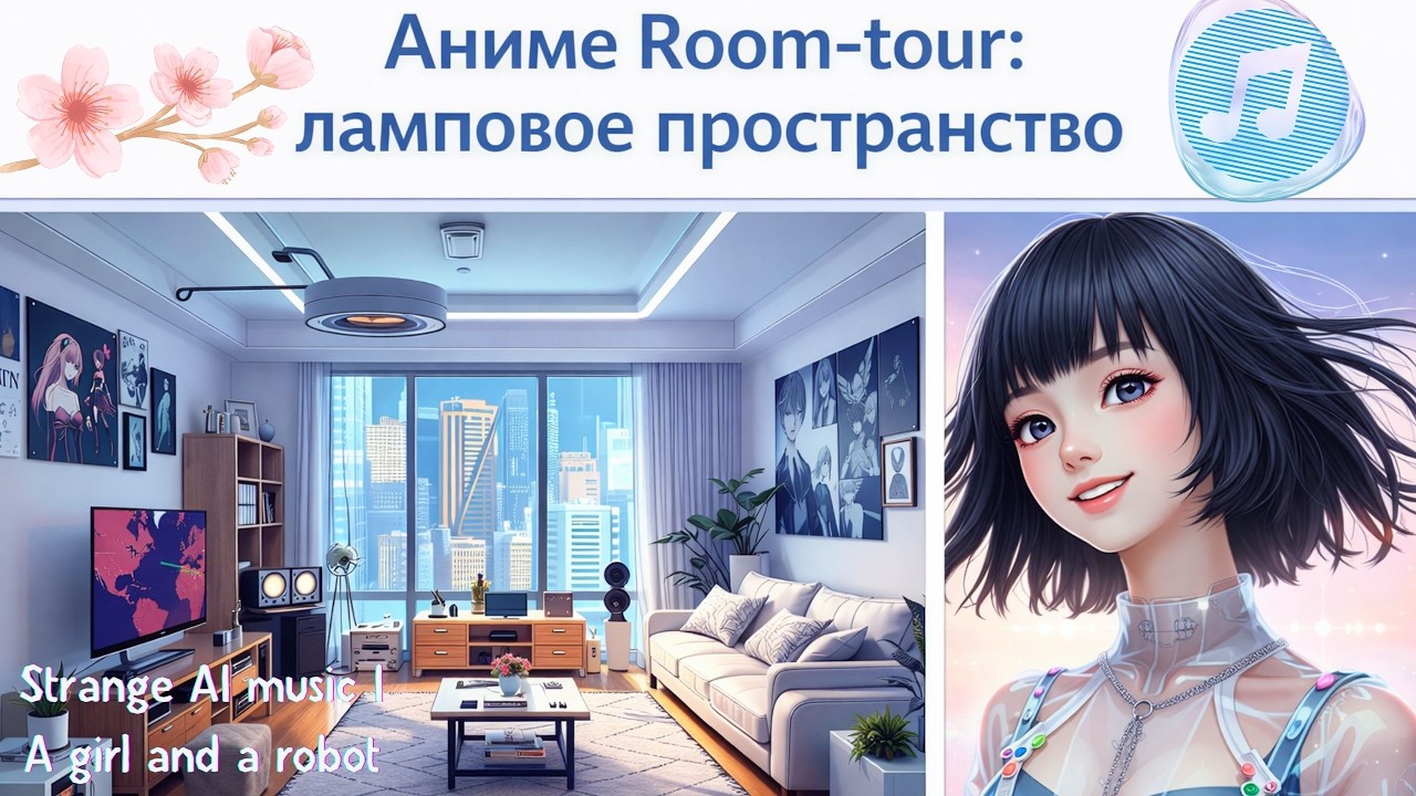 🛋️✨ Аниме Room-tour: ламповое пространство. Здесь странно — и это прекрасно. 🧸🌙 AI Relax.