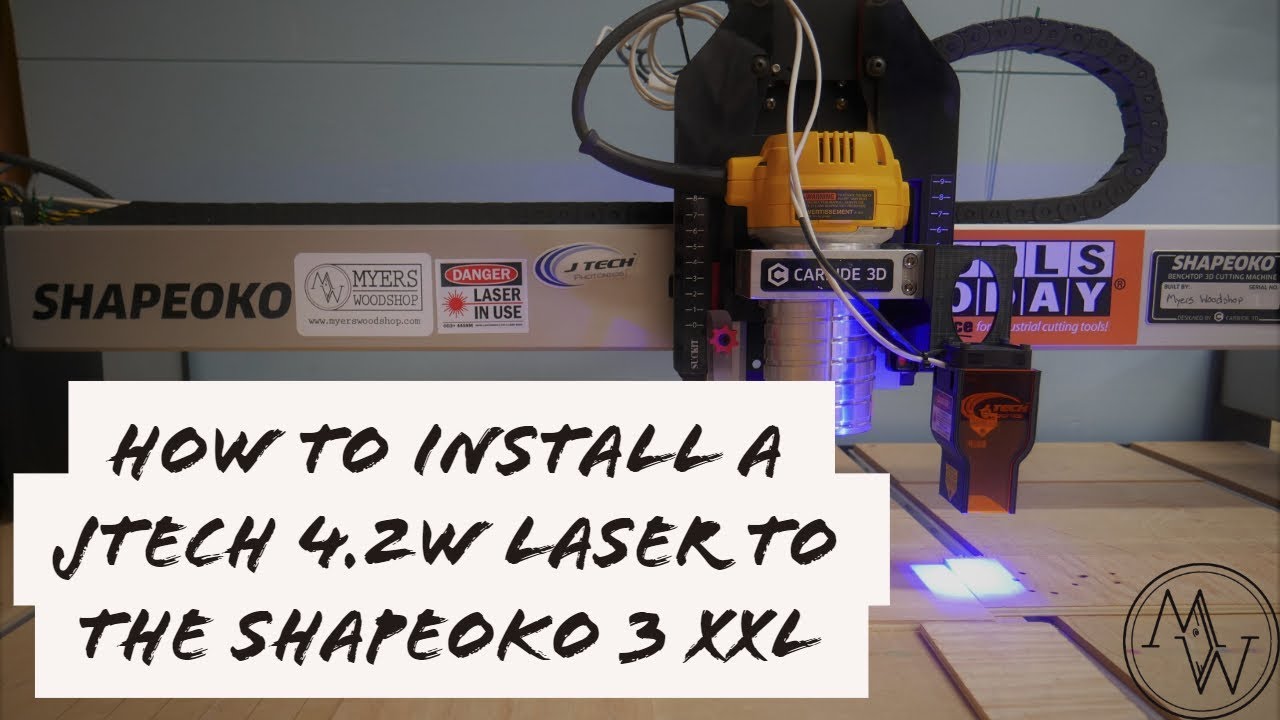 Установка лазера J Tech на Shapeoko 3 XXL и Inventables X-Carve
