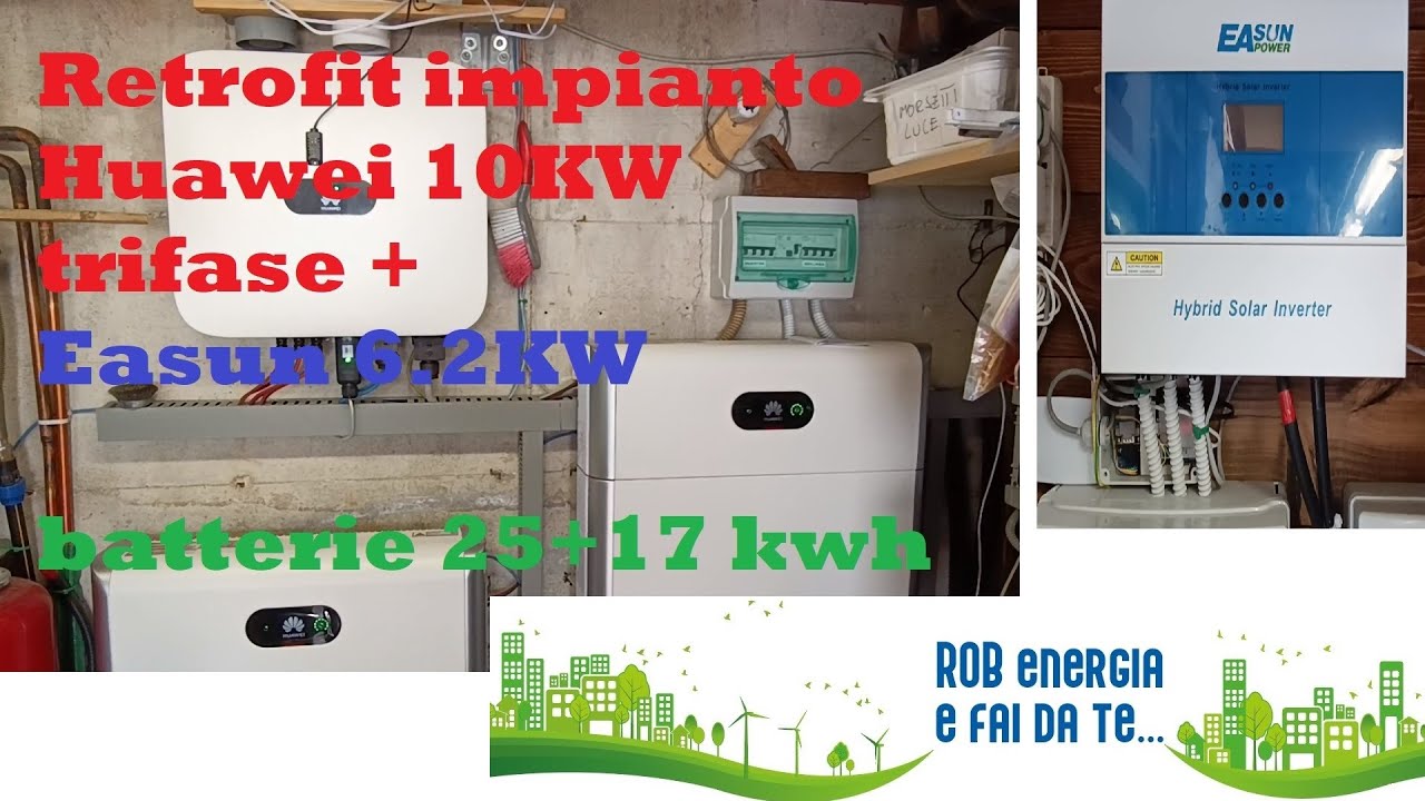Retrofit impianto fotovoltaico Huawei 10ktl trifase + Easun SMG II 6.2Kp