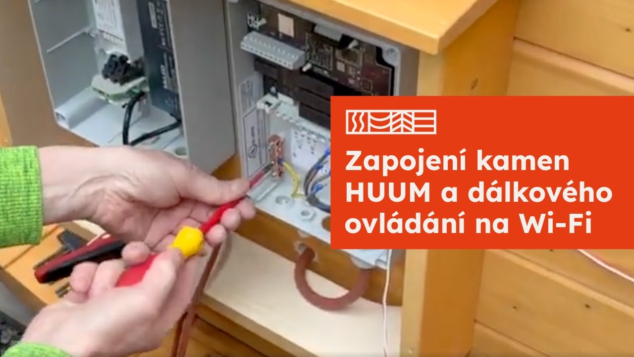 Návod na zapojení elektrických kamen HUUM, osvětlení a WiFi ovládání v sudové sauně od Saunero