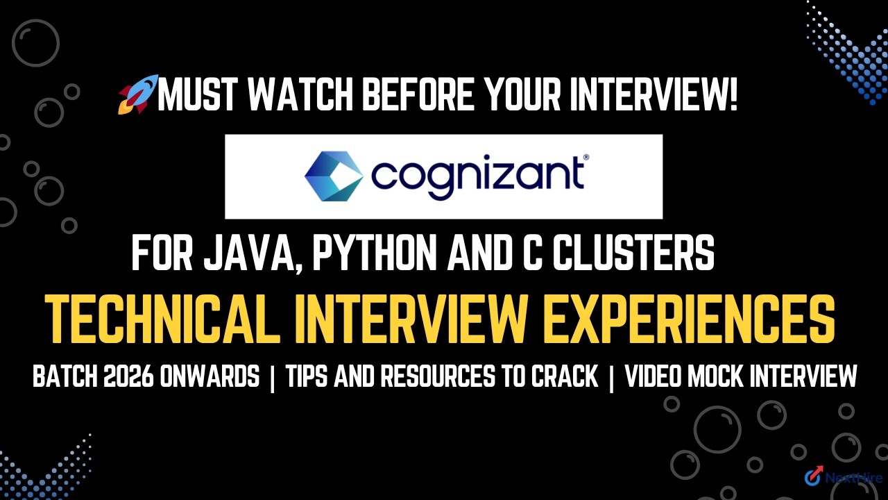 Cognizant Technical Interview Experience 2026 | Real GenC, GenC Pro & GenC Next Questions