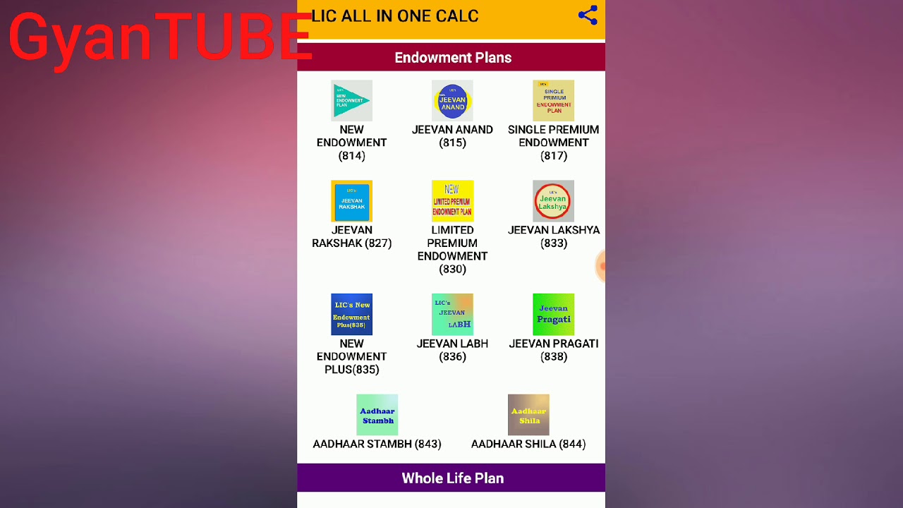 how to make combination in Lic all in one calculator app