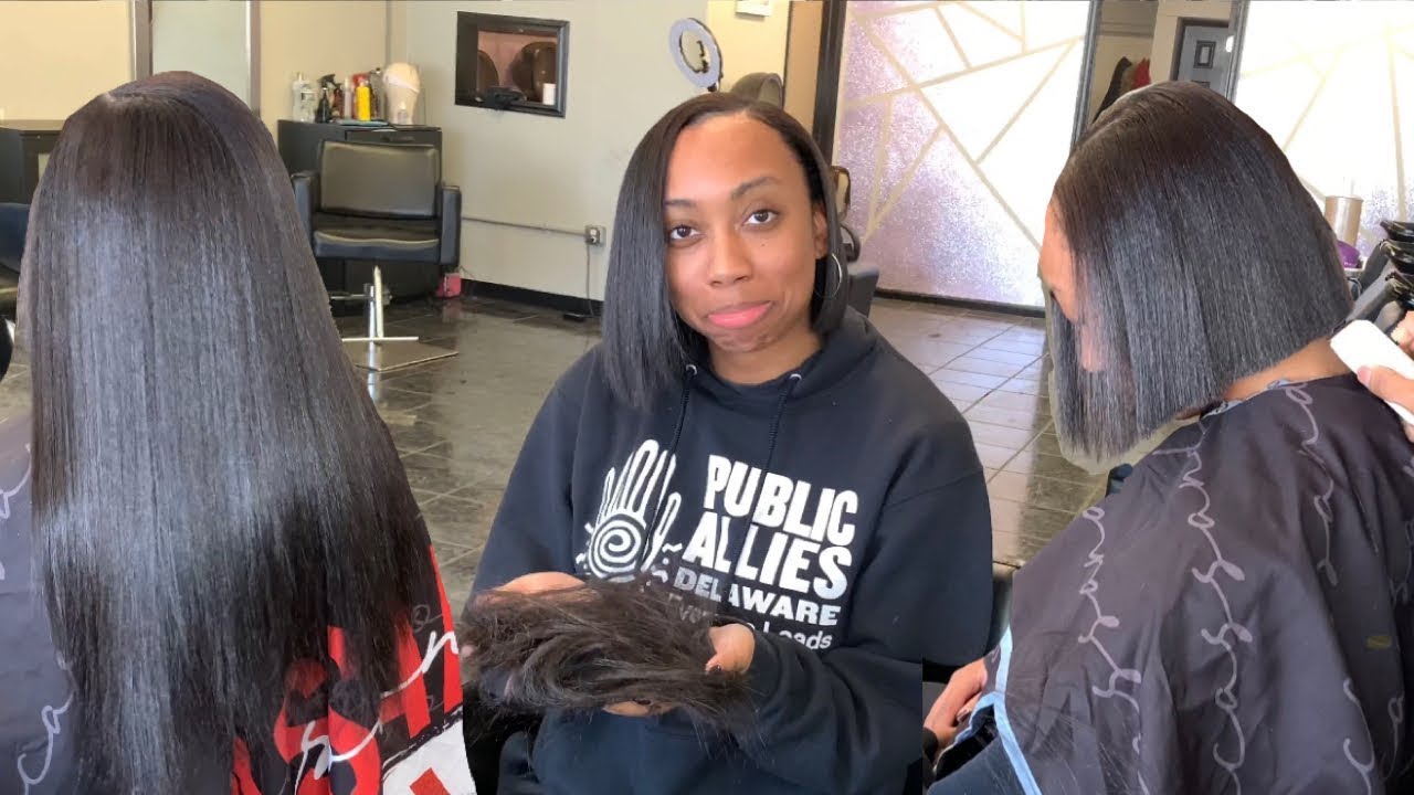 Her First Short Haircut | Bob Haircut | Long hair to short hair