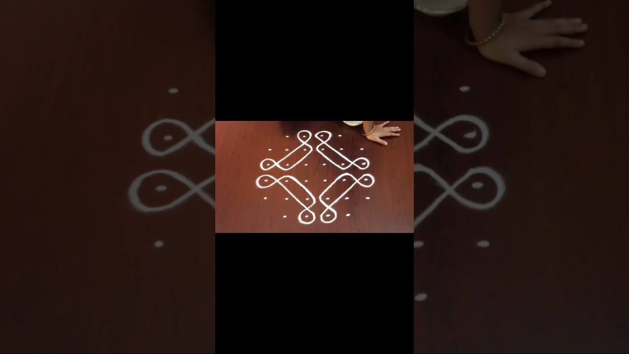6dots melikala muggulu#sikku,kambhi,neli kolams#shorts#6dots rangoli kolam#Nice Rangoli