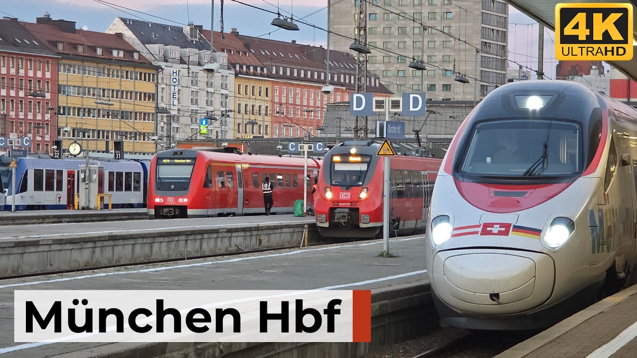 München Hbf 02.10.2025 - Spätabend mit dichtem Zugverkehr & internationalen Verbindungen