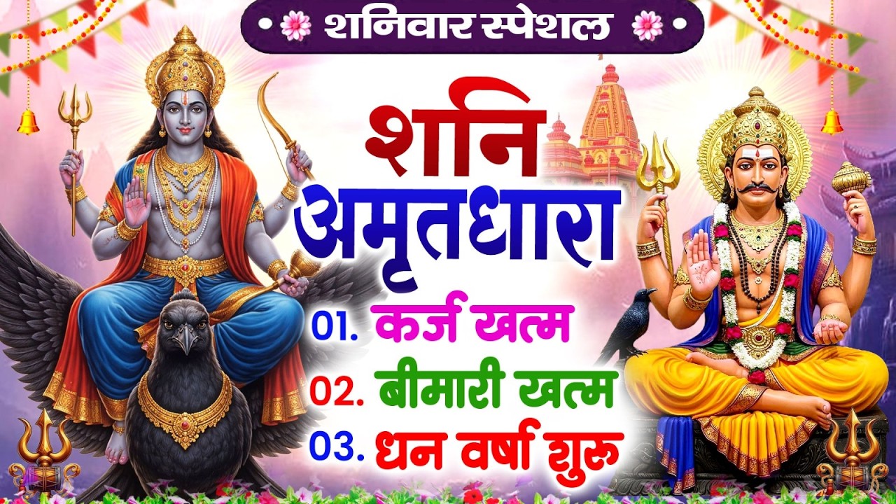 शनिवार शनिदेव अमृतधारा | कर्ज खत्म, बीमारी खत्म, धन वर्षा शुरू | Shanidev Amitdhara #shanidevbhajan