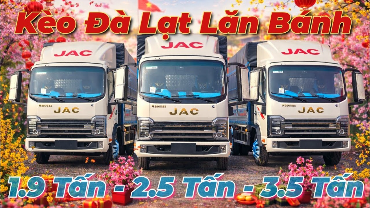 Lăn Bánh JAC N350S PRO E5 3.5 Tấn Mui Bạt |Chung hệ với Tải 1T9 N200S và 2T4 N250S| An Cư Xe Tải JAC