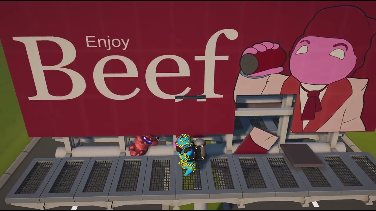 Me and my sister fight in gang beasts 😁