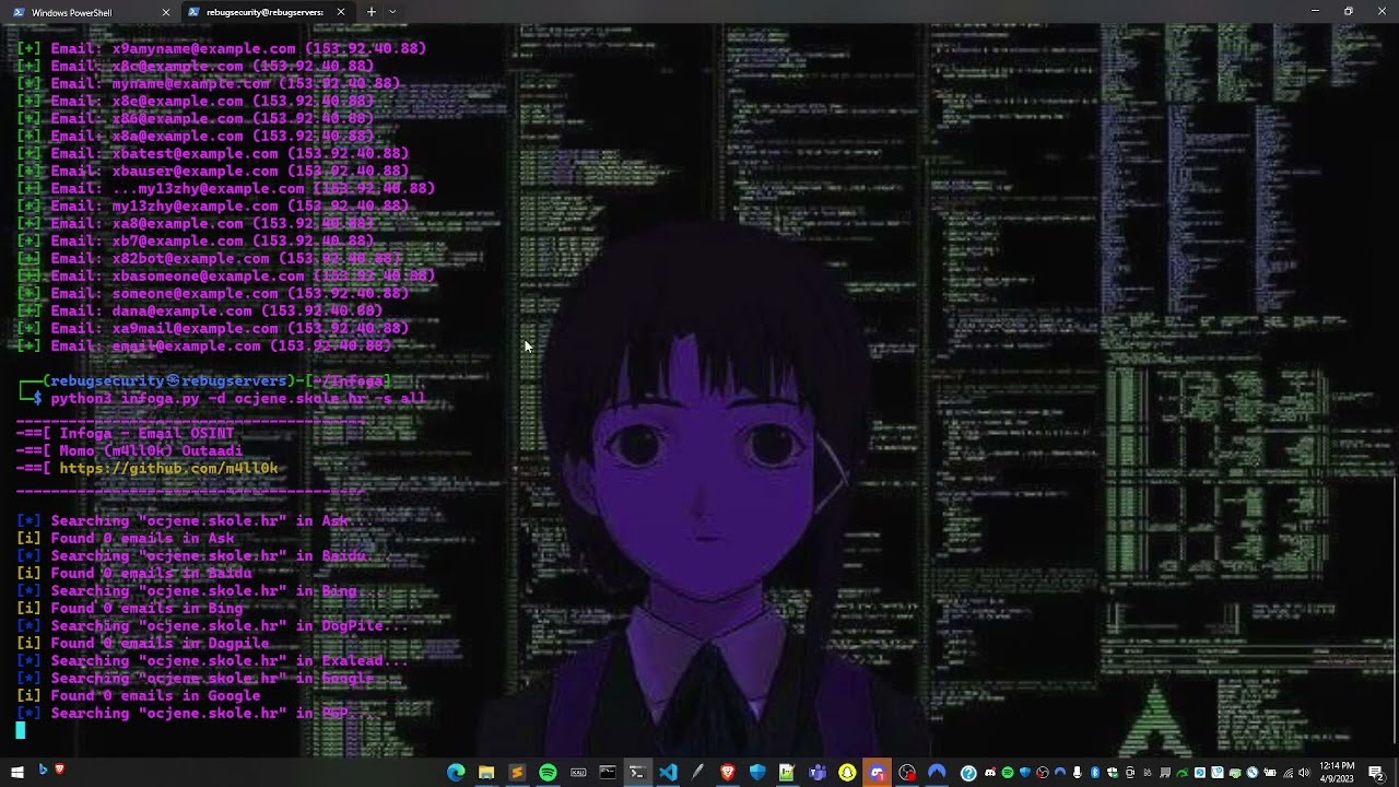 OSINT Tutorial: Using Infoga by m4ll0k #ethicalhacking #osint