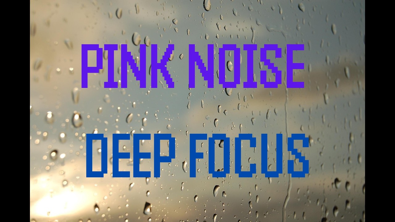 3 Hours Pink Noise and Rain for Focus | Relaxing Study Background Sound