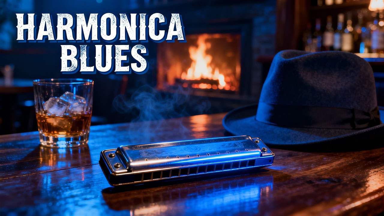 Whiskey Lounge Blues | Slow Blues Harmonica Instrumental for Long Night Listening
