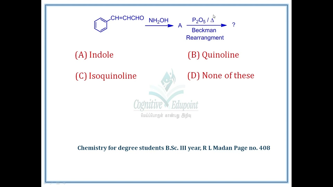 Isoquinoline preparation | Polytechnic TRB Qn solved | Cognitive Edupoint