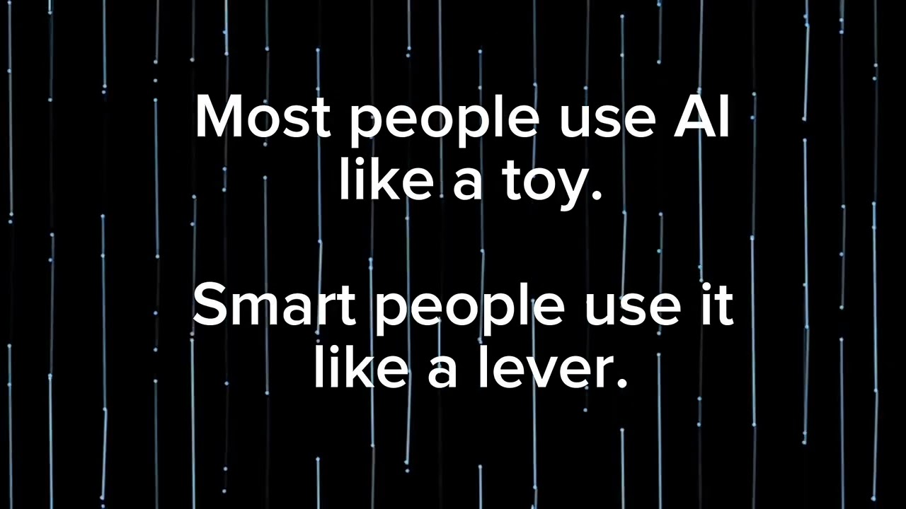 Most people us AI like a toy. 