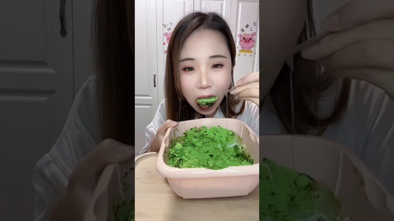 ASMR ICE EATING WITH MATCHA GREEN TEA #matcha #matchalover #matchalovers   