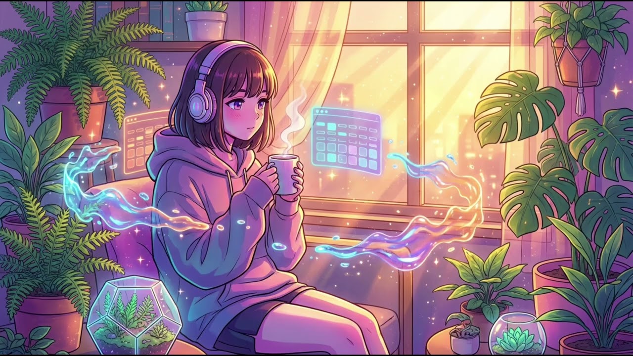 【朝のDNB】 アンビエント・ジャングル・モーニング Atmospheric Jungle | 目覚めのコーヒーと高速ビート。脳を研ぎ澄ます美少女のモーニング・ルーティン