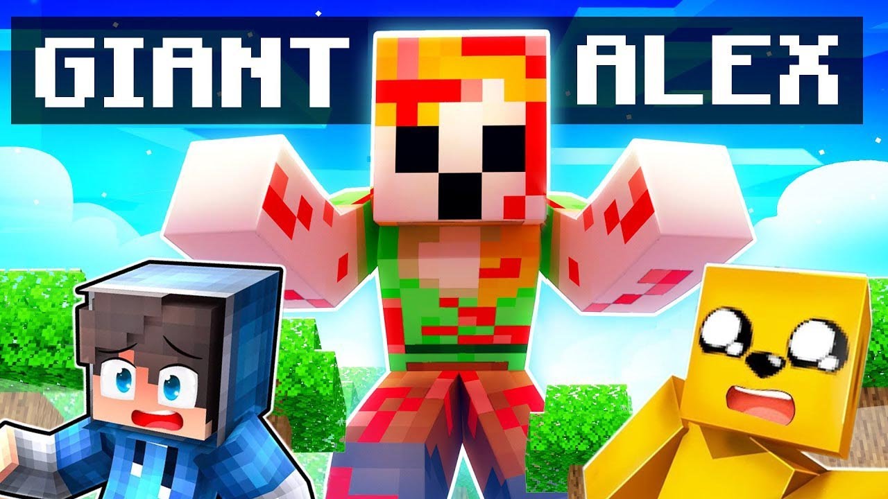 Utíkáme před GIANT ALEX v Minecraftu!