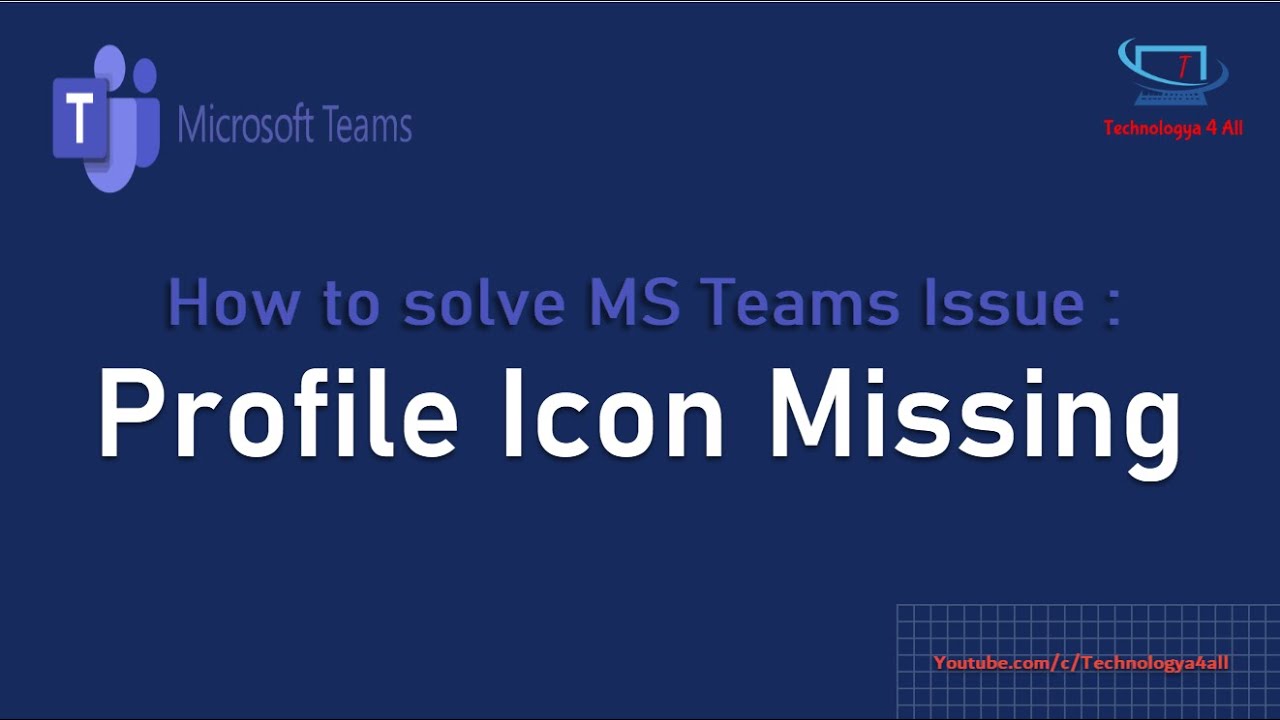 Solve Profile icon missing at MS Teams