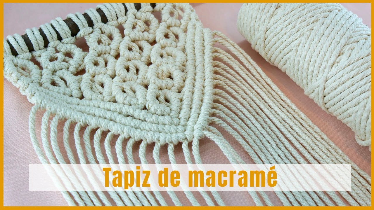 Utiliza solo el nudo Festón para hacer un tapiz de macramé