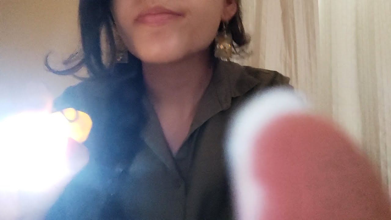 ASMR Studying Your Face | intense light triggers and camera tapping (i'm baaaack)