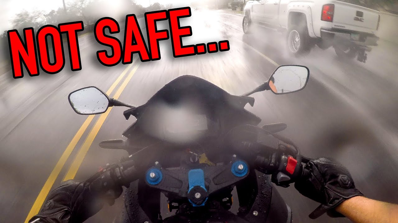 Riding In A Monsoon Storm | HEAVY Wind & Rain...