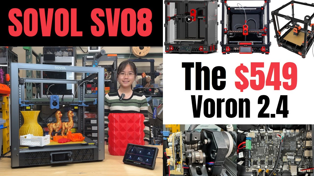Обзор SOVOL SV08: Voron 2.4 за 549 ​​долларов, 7 линейных направляющих, максимальная скорость 700...