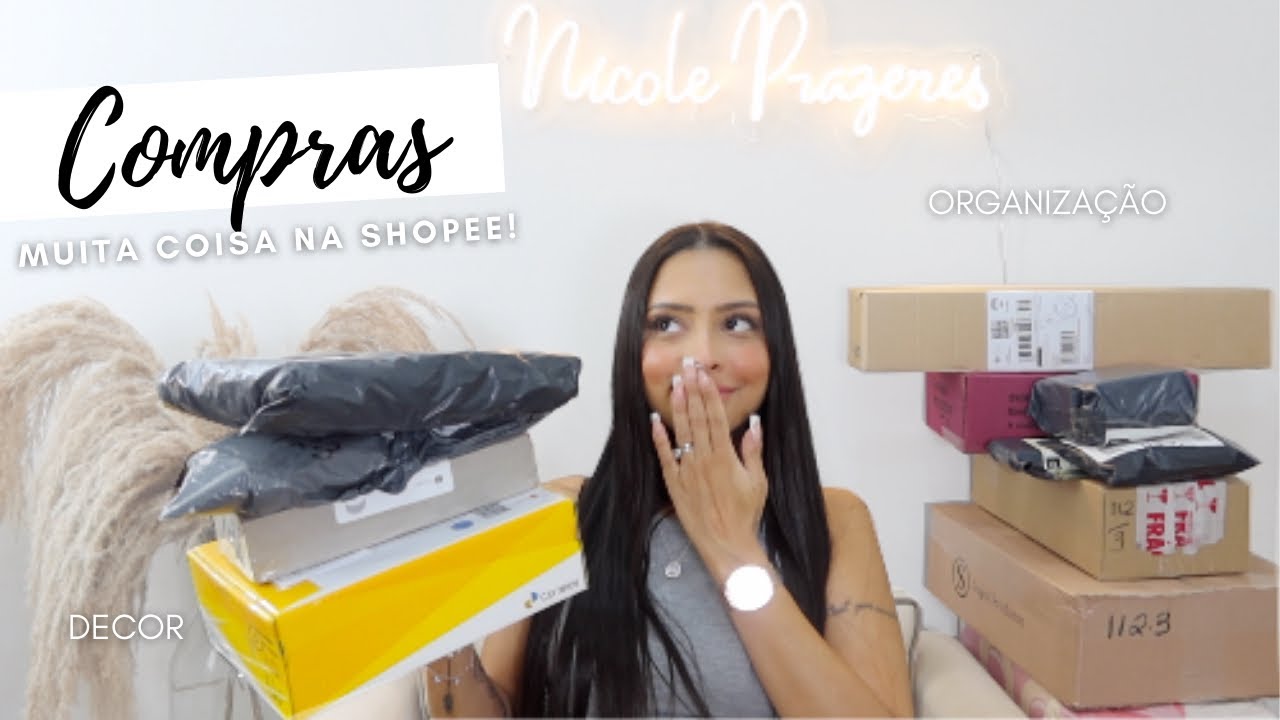 UNBOXING COMPRAS NA SHOPEE (DECORAÇÃO, ORGANIZAÇÃO E UTENSÍLIOS)!
