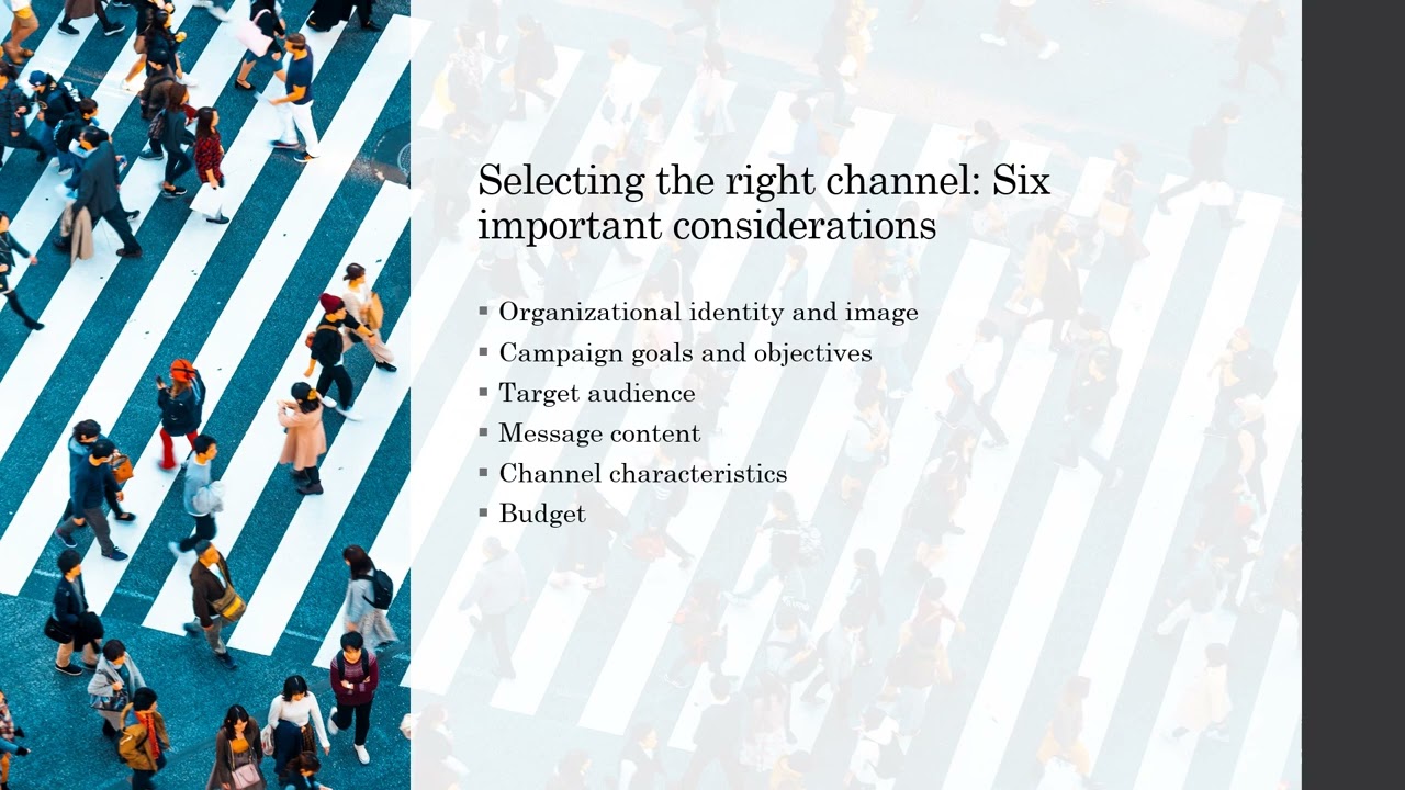 Lecture 8 Selecting channels