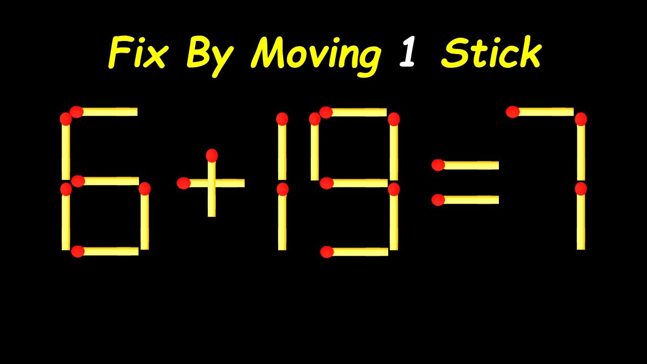 Mind-Blowing Matchstick Puzzle – Move 1 Stick to Win!