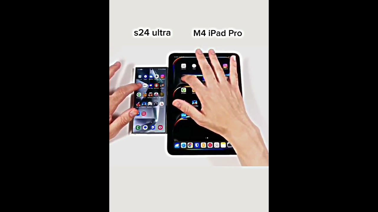M4 iPad Pro vs S24 Ultra 🤯🔥 #samsung #vs #apple #edit #speed #blowup