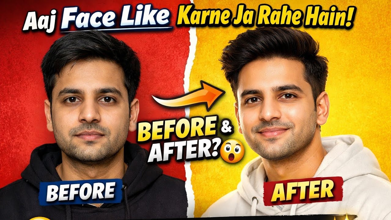 Aaj Face Like Karne Ja Rahe Hain 😍 | Amazing Face Transformation | Before After Reaction 😱 #Shorts