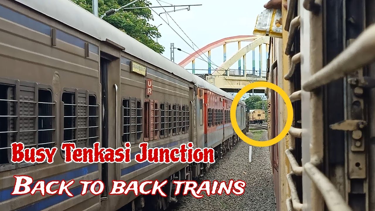 Back to back trains | Tenkasi Junction railway station at the peak hour | Indian Railways