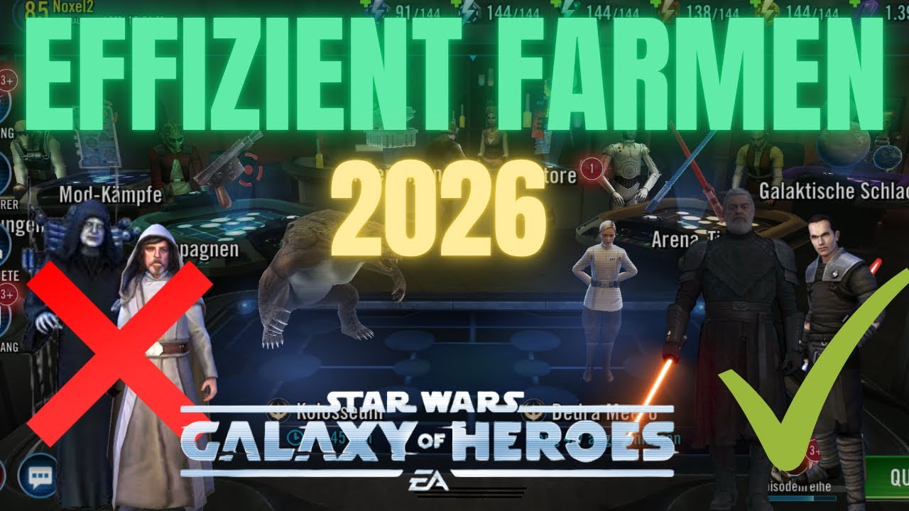 Here's how to farm effectively in SWGOH in 2026!