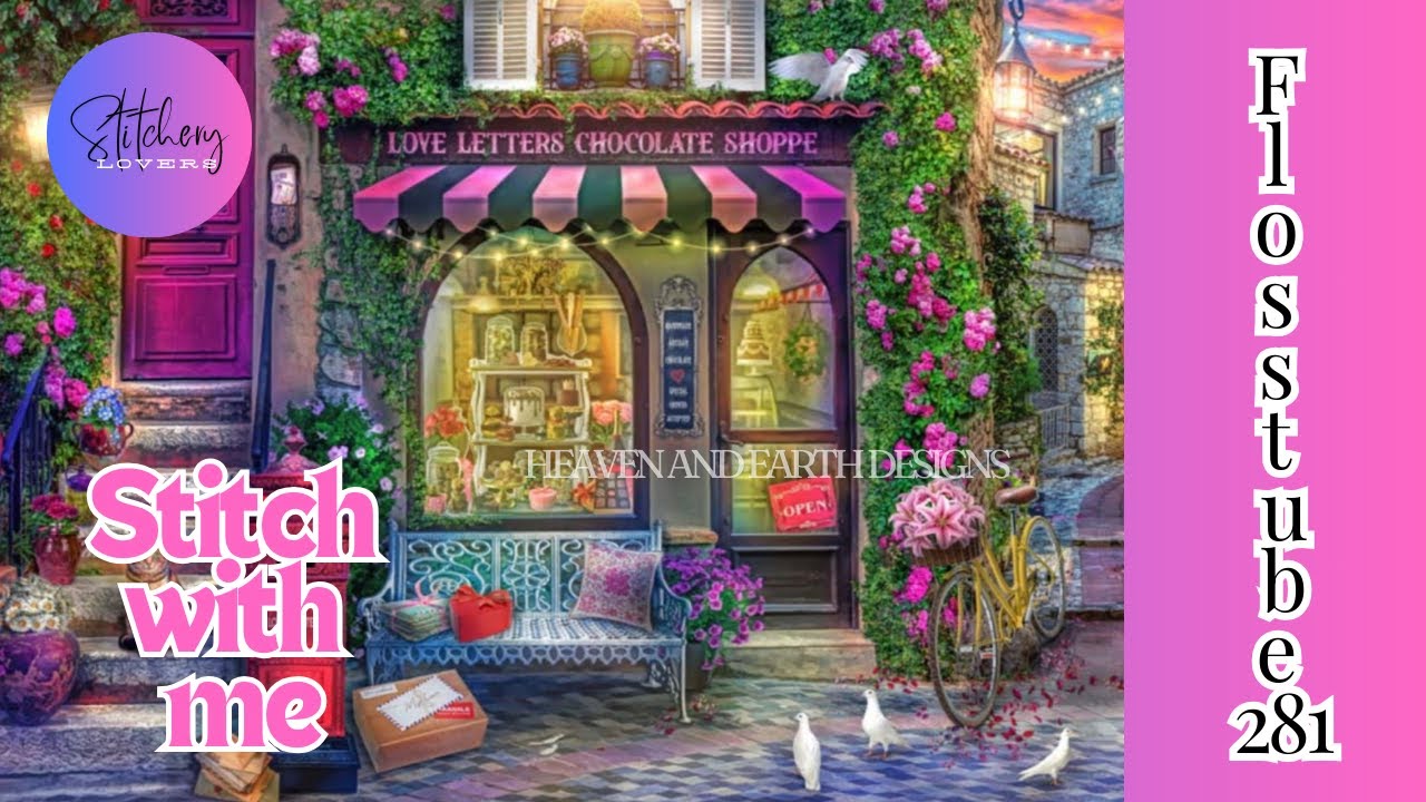 Cross Stitch With Me [HAED Chocolate Shoppe] Flosstube #281 | Close-Up Stitching | STITCHERY LOVERS