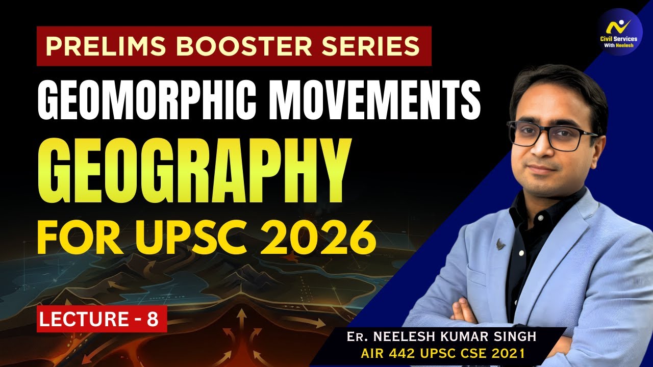 Geomorphic Movements in ONE Video 🔥 | Prelims Booster | Lecture-8 | Physical Geography