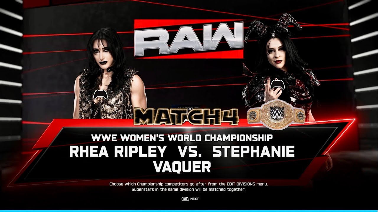 WWE2K26 UNIVERSE💭 RAW May wk1, Rhea Ripley vs Stephanie Vaquer🏆 FULL MATCH X|S