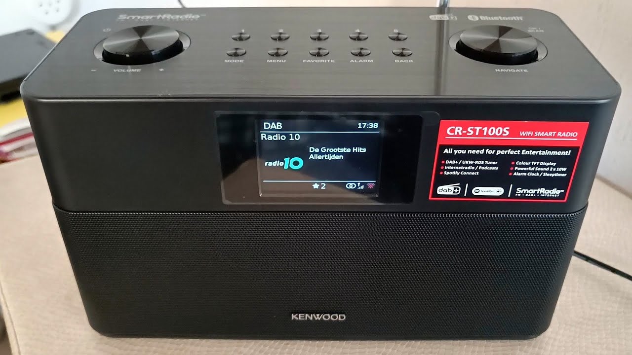 Kenwood CR-ST100S with: Internet - DAP+ - FM - Spotify - USB - Bluetooth - Alarm - Clock - Base port