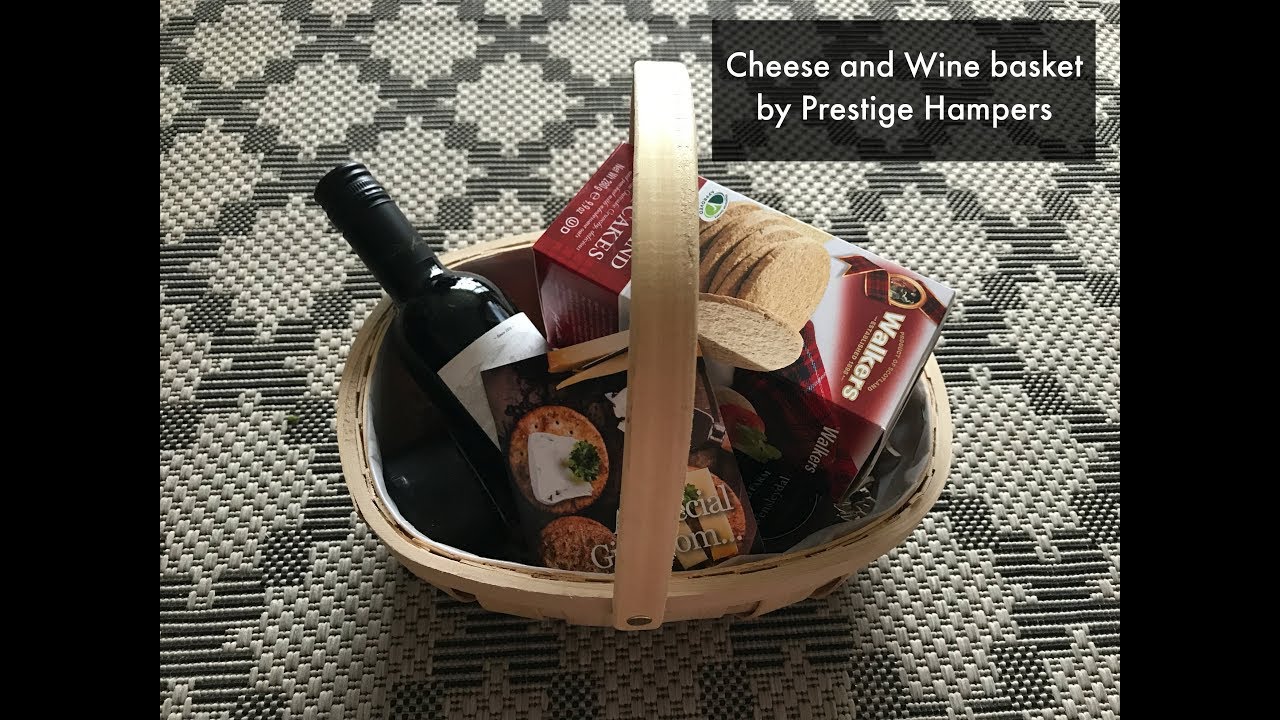 Prestige Hampers Cheese and Wine Basket