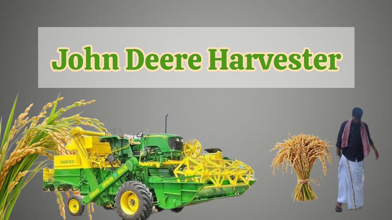 John deere harvester with pooni paddy crop🌾🌾
