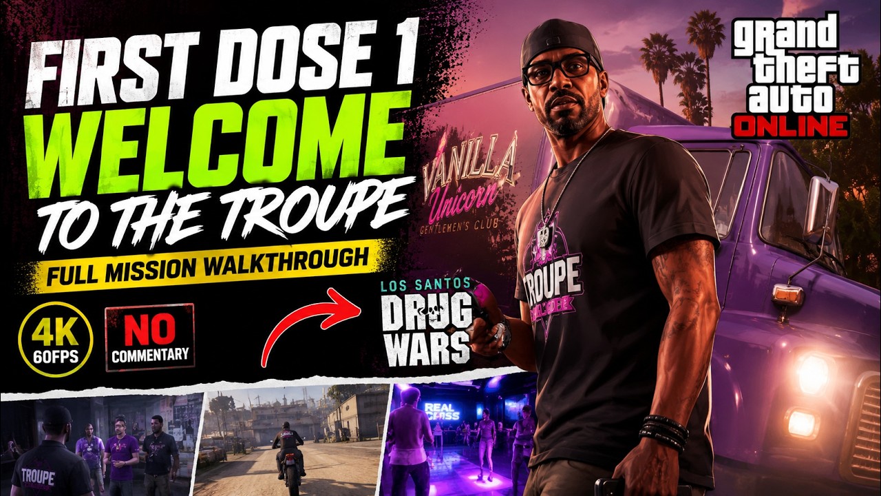 GTA Online First Dose 1: Welcome to the Troupe | Full Gameplay Walkthrough (4K 60FPS)