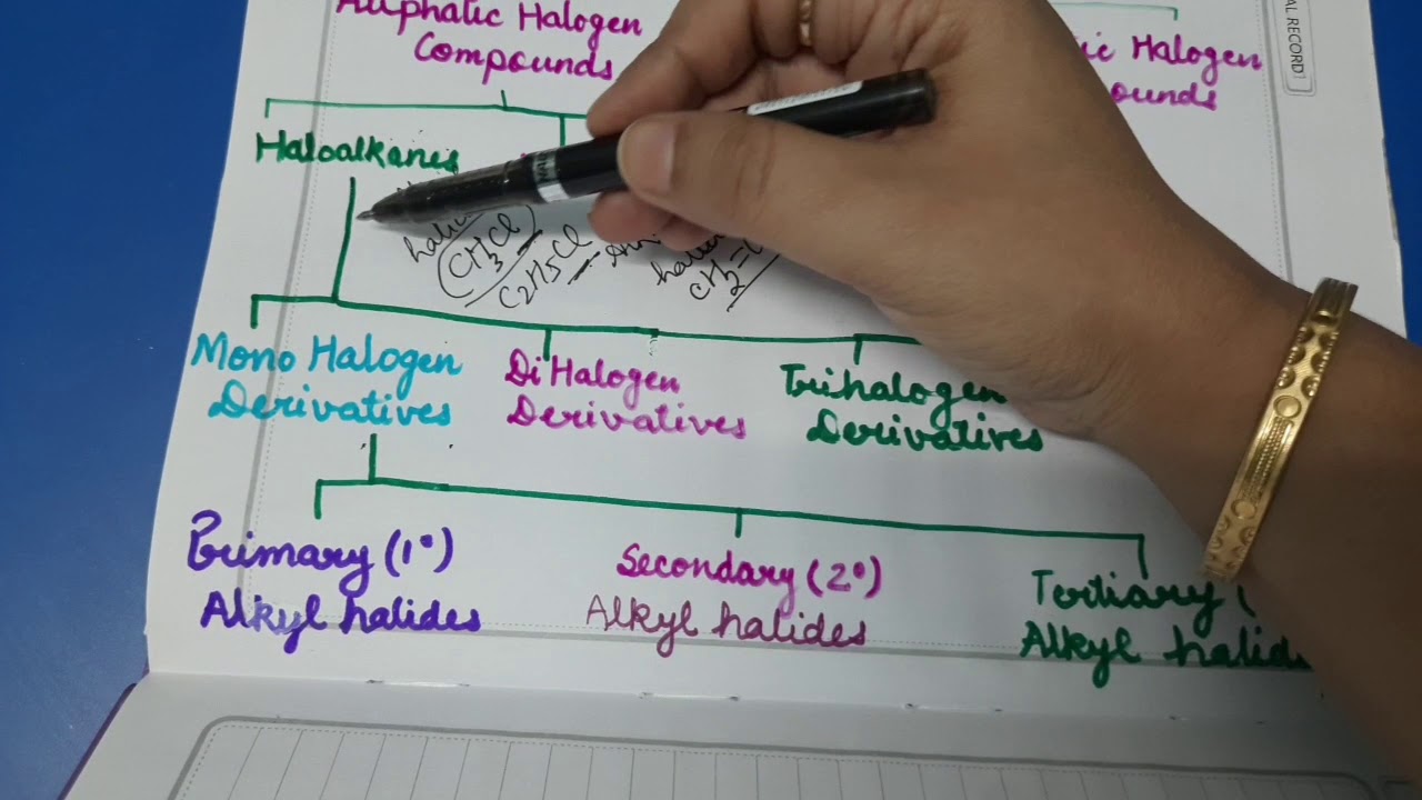 Classification of Halogen Derivatives of Hydrocarbons