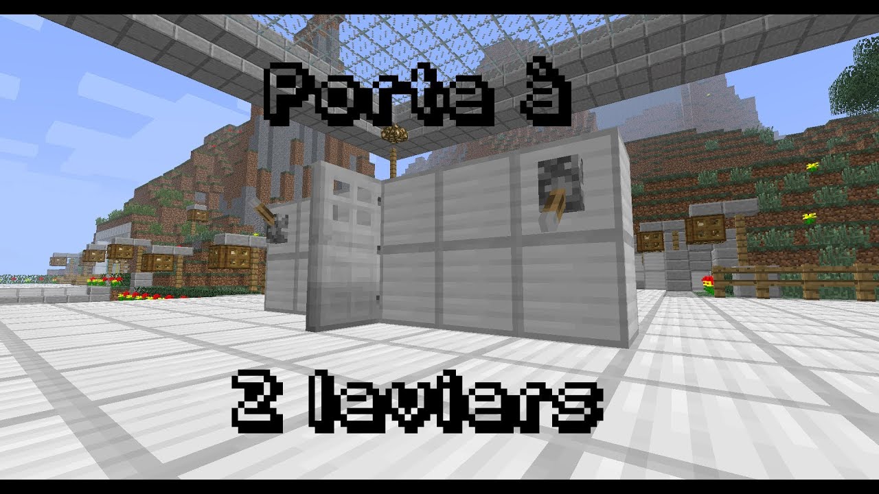 [Minecraft] Tuto redstone | #18 Porte 2 leviers [FR]