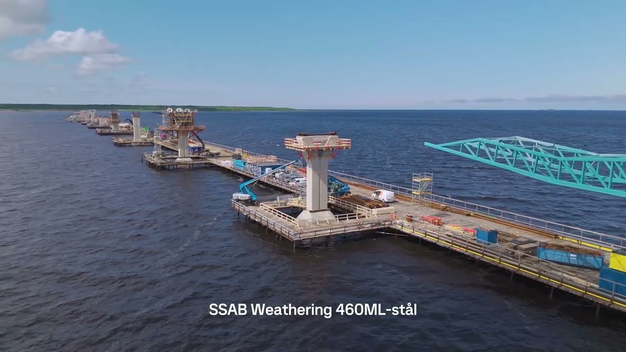SSAB:s väderbeständiga stål står emot havsklimatet på Huikku-bron i Hailuoto