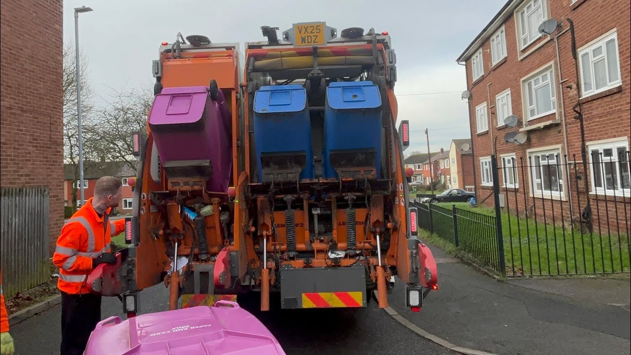 Dennis Elite + Refuse Truck on Recycling, WDZ 