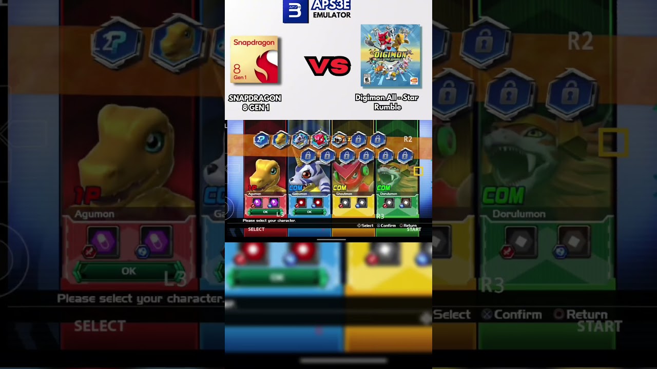 APS3E(PS3)- Gameplay Digimon all star rumble | On android #androidgameplay #aps3e #ps3emulator