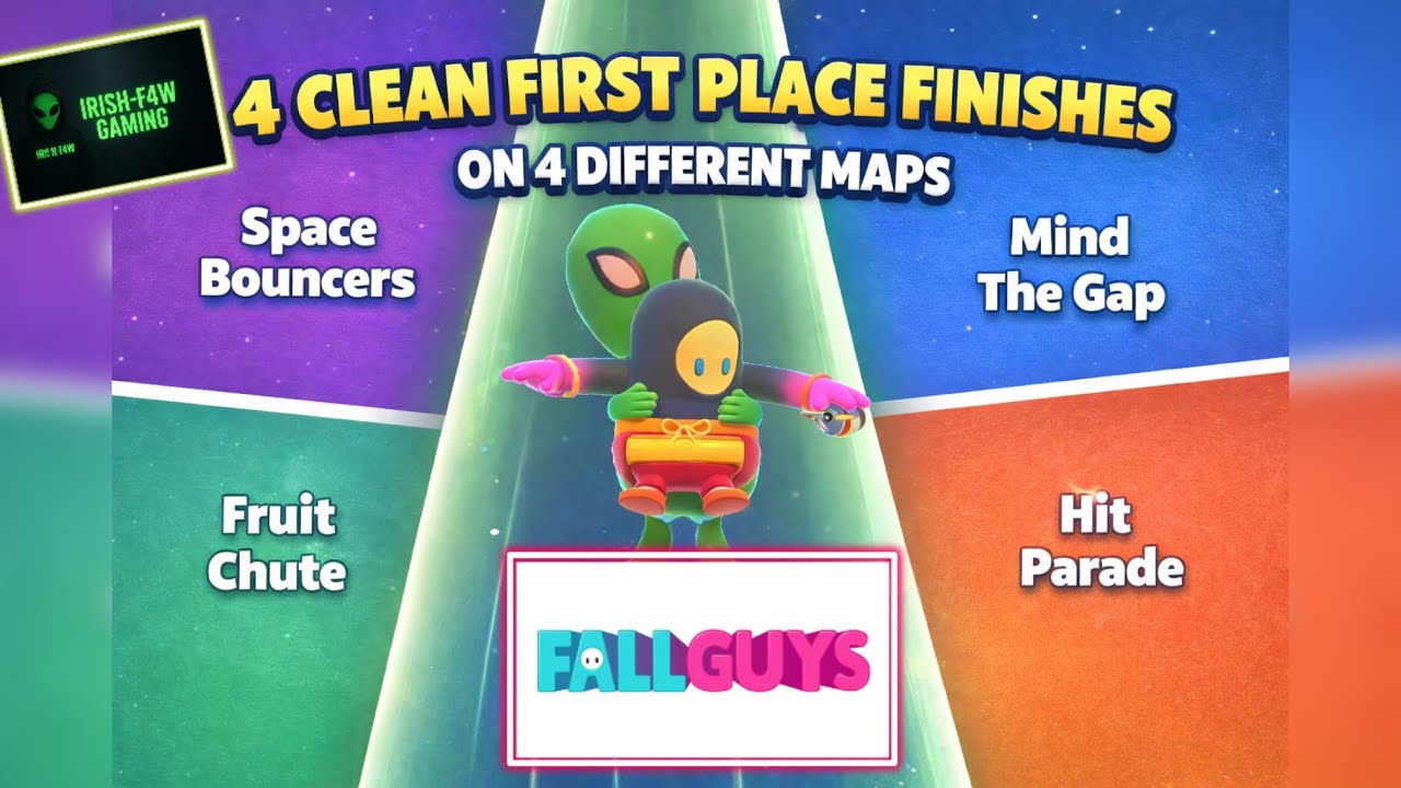 4 Clean First Place Finishes on 4 Different Maps! | Fall Guys Gameplay #fallguys #fallguysgameplay 