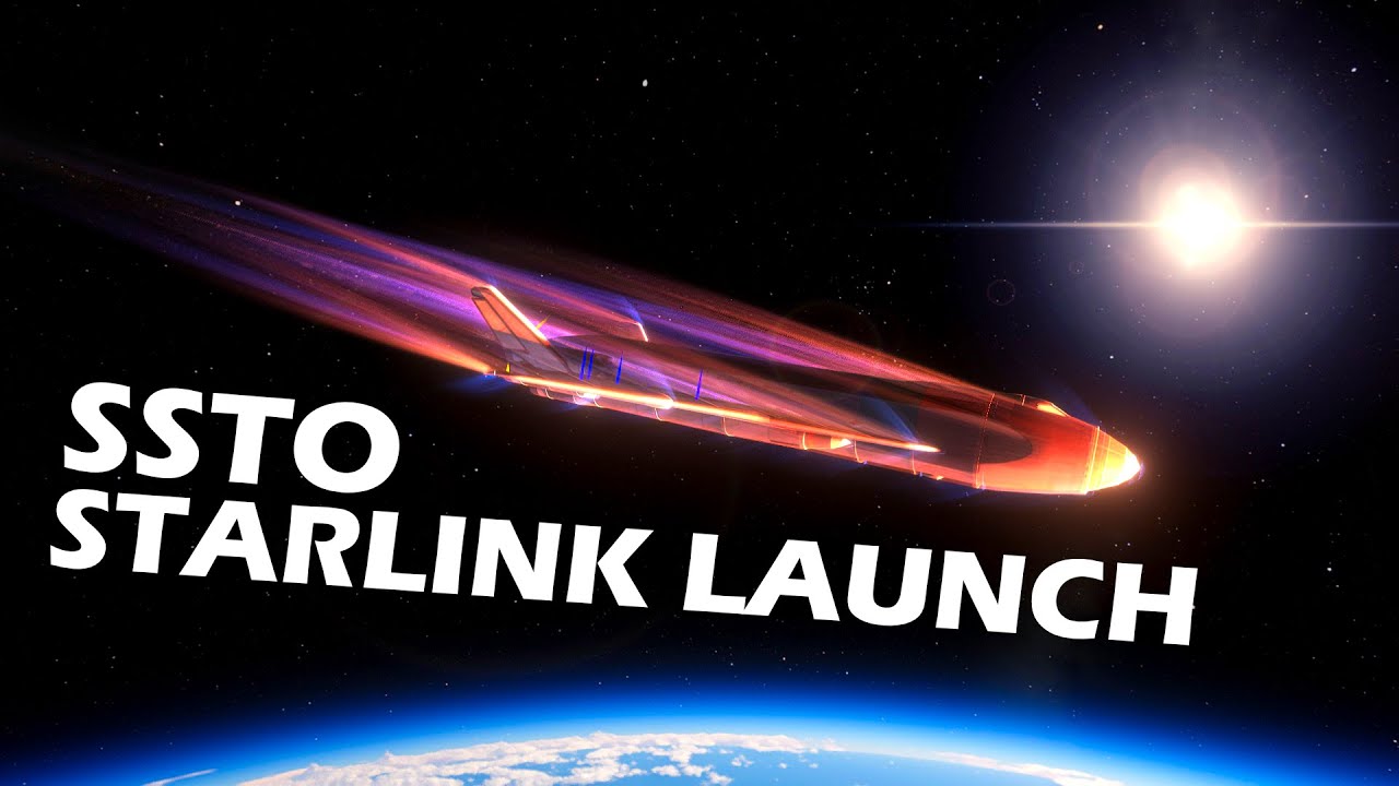 Cinematic SSTO Starlink Mission | Explosive Return but All Kerbals Survived | No Commentary | KSP