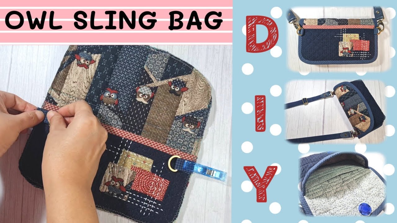 EP 67  DIY : กระเป๋าสะพายนกฮูก Free pattern download