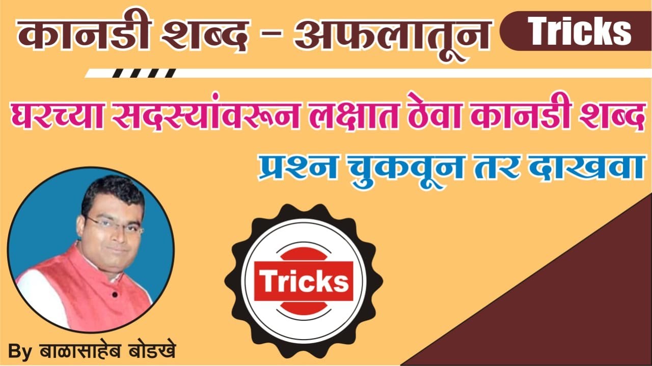 मराठी व्याकरण - शब्दसिद्धी - कानडी शब्द स्टोरी Tricks/ Kanadi Shabd in Marathi  By-Balasaheb Bodkhe
