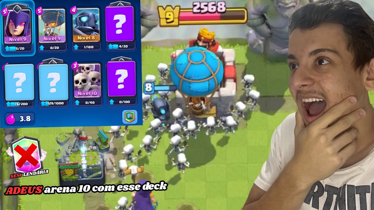 ESSE É O MELHOR DECK PRA QUEM NÃO CONSEGUE SAIR DA ARENA 10 NO CLASH ROYALE
