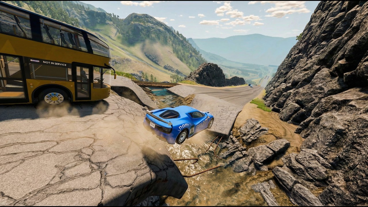 Full Throttle Downhill Mayhem! BeamNG.drive High Speed Crash Test #1